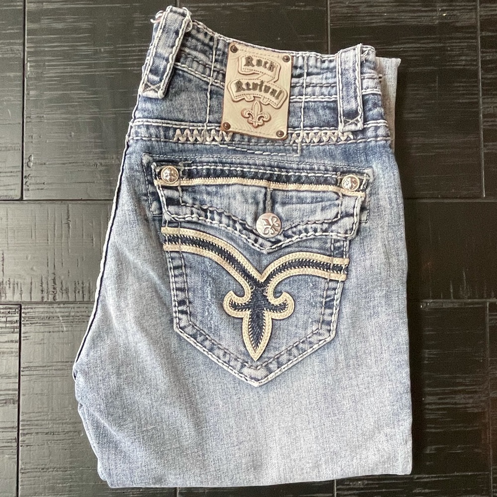 Rock Revival Sawyer Relaxed Straight Jeans Size 32